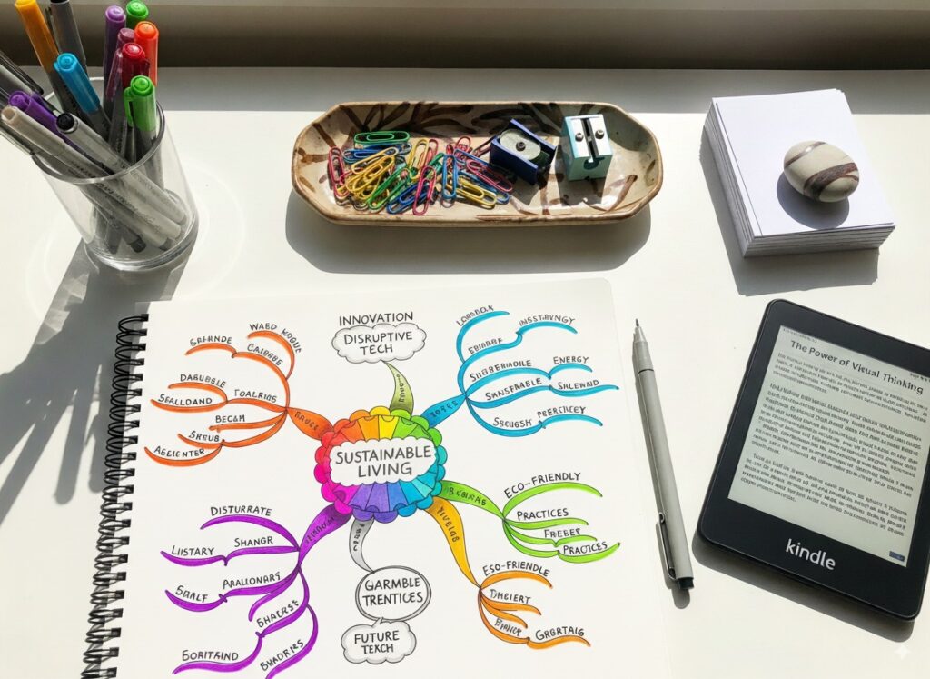 Mind map organizing book knowledge into actionable steps